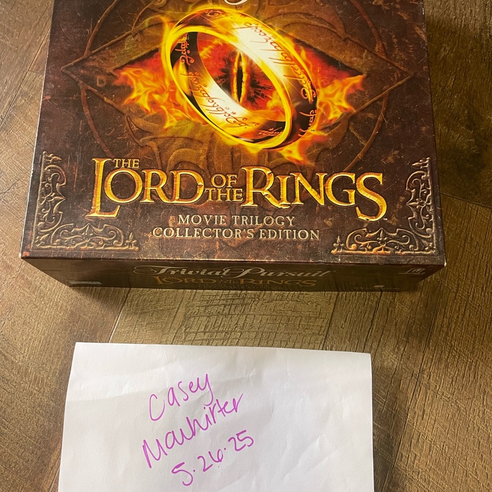 The Lord of the Rings Trivial Pursuit Game